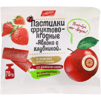 

Пастилки фр.ягод."ЯБЛОКО С КЛУБНИКОЙ"70г