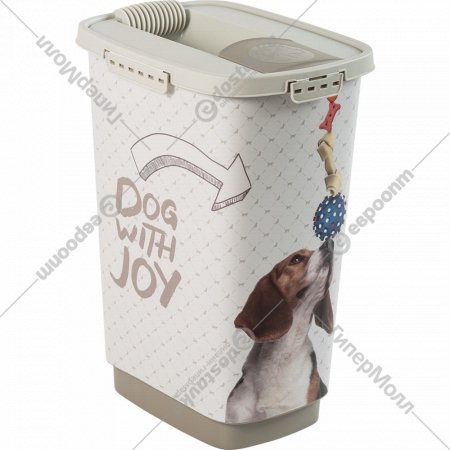 Контейнер для корма «Rotho» Cody, Dog with Joy, белый, 4001910535, 25 л