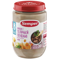 

Пюре"SEMPER"Овощи с телячьей печен 190 г