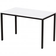 Обеденный стол «Millwood» Сеул, ЛДСП дуб белый крафт/черный, 130х80х75 см