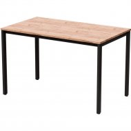 Обеденный стол «Millwood» Сеул, ЛДСП дуб табачный крафт/черный, 130х80х75 см