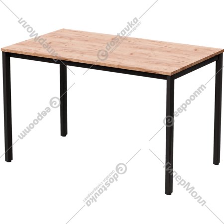 Обеденный стол «Millwood» Сеул, ЛДСП дуб табачный крафт/черный, 130х80х75 см