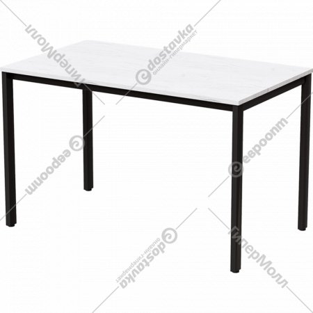 Обеденный стол «Millwood» Сеул, ЛДСП дуб белый крафт/черный, 160х80х75 см