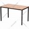 Обеденный стол «Millwood» Сеул, ЛДСП дуб табачный крафт/черный, 160х80х75 см