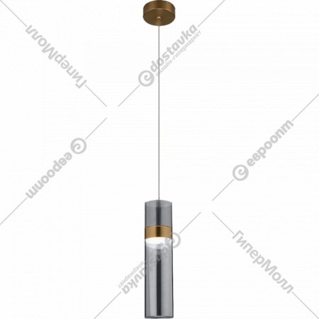 Подвесной светильник «Евросвет» 50244/1 LED, a061287, латунь/дымчатый