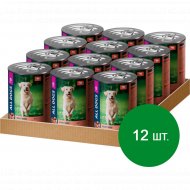 Корм для собак «All Dogs» консервированный полнорационный тефтельки с говядиной в соусе, 12х415 г