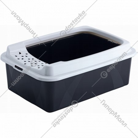 Туалет-лоток «Rotho» Bonnie Top Entry Eco, черный, 4004708080