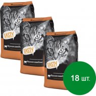 Корм для кошек «Tasty Cat» сухой полнорационный с говядиной, 18х350 г