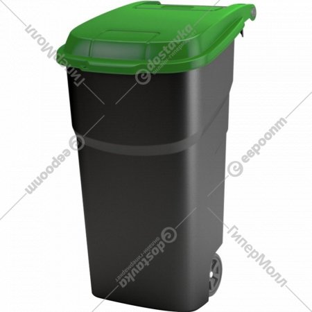 Контейнер для мусора «Rotho» Atlas, черный/зеленый, 4510105053, 100 л