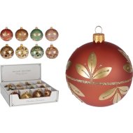 Шар елочный стеклянный, 708067, прозрачно-персиковый, 6 см