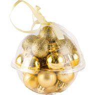 Набор новог.шар (031047, 2.5см) золотой