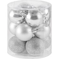Украшение новогоднее, арт 033263, 4 см, серебро, 12 шт
