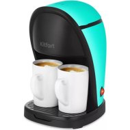 Капельная кофеварка «Kitfort» KT-7188-2, черный/зеленый