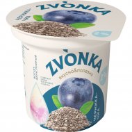 Йогурт «Zvonka» черника-чиа, 2 %, 150 г