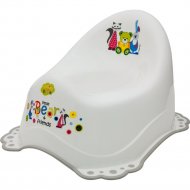 Горшок туалетный детский «Maltex» Мишка и друзья, с противоскользящими резинками, бело-серый, 5313
