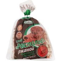

Хлеб"РАСПОЛЬЕ"(ржан,бездрож,нар,уп)450гр