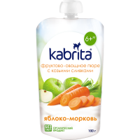 

Пюре"KABRITA"(яблоко-морковь)100г