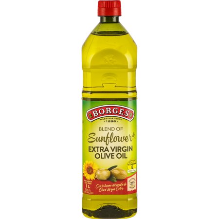 Масло подсолнечное Borges рафинированное, с добавлением масла оливкового нерафинированного, 1 л