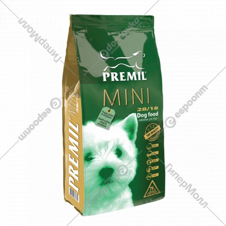 Корм для собак «Premil» мини, с уткой, индейкой и рисом, 1 кг
