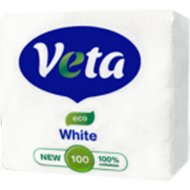 Бумажные салфетки «Veta» White Eco, 100 шт