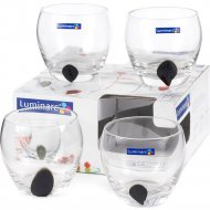 Набор стаканов «Luminarc» Drip black, E5232, 4 шт, 310 мл