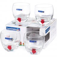 Набор стаканов «Luminarc» Drip red, E5171, 4 шт, 310 мл
