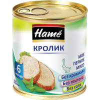 

Мясное пюре "HAME" (кролик) 100гр