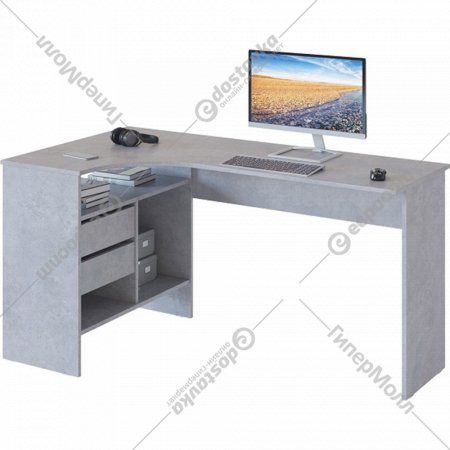 Письменный стол «Сокол» СПм-25, SKM_00-00011530, бетон, левый