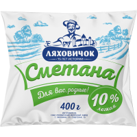 

Сметана (пл., 10%) 400г, Ляховичи