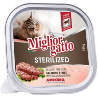 

Корм"MIGLIOR GATTO STERIL"(лос/рис)100г