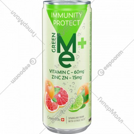 Напиток тонизирующий «GreenMe+protect» 0.33 л