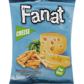 Су­ха­ри­ки пше­нич­но-ржаные «Fanat» со вкусом сыра, 60 г