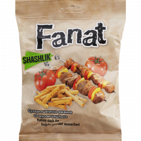 Су­ха­ри­ки пше­нич­но-ржаные «Fanat» со вкусом шаш­лы­ка, 60 г