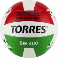 Волейбольный мяч «Torres» BM400, V32015, белый/красный/зеленый
