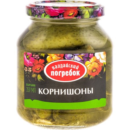 Огурцы маринованные «Валдайский погребок» корнишоны, 350 мл