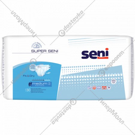 Подгузники для взрослых «Seni» Medium размер 2, 75-110 см, 30 шт