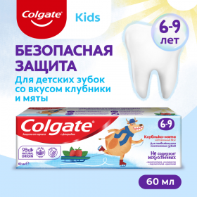 Зубная паста «Colgate» дет­ская 6-9 лет с фто­ри­дом, 60 мл.