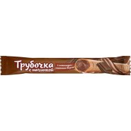 Десерт Трубочка с начинкой шоколадно-молочным вкусов, 70 г