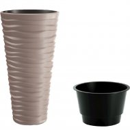 Горшок «Prosperplast» пластиковый Flower pot Sand Slim - Mocca