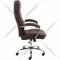 Кресло «AksHome» August, Chrome, Eco, темно-коричневый