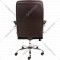 Кресло «AksHome» August, Chrome, Eco, темно-коричневый
