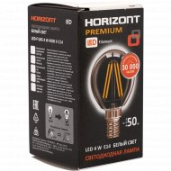 Лампа светодиодная «Horizont» LED-F, G45, 4W, 4000K, E14.
