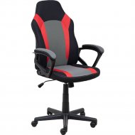 Кресло «AksHome» Flaviy, ткань, черный/серый/красный