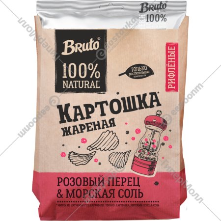 Чипсы «Bruto Kraft» с розовым перцем и морской солью, 120 г