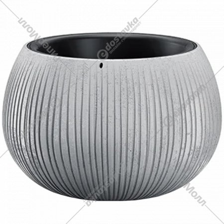 Горшок «Prosperplast» пластиковый Beton Bowl 290, серый бетон