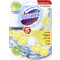 

Блок д/унитаза"DOMESTOS"(свеж.лайма)55г