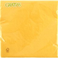 Салфетки бумажные «GRATIAS» Желтые, 33х33 см, 2 слоя, 25 листов