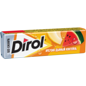 Же­ва­тель­ная ре­зин­ка «Dirol» ар­буз­но-дынный кок­тейль, 13.6 г