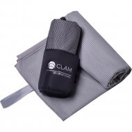 Полотенце из микрофибры «Clam» PR026, 70х140 см, серый