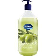 Крем-мыло «Aura» Family, шелк и масло оливы, 1 л